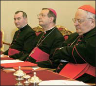 Monsignor Parolin, Archbishop Giovanni Lajolo, then the Vatican’s "foreign minister," and the Vatican Secretary of State Cardinal Angelo Sodano